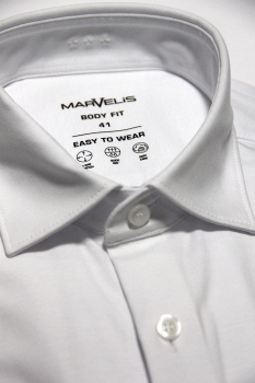 Marvelis Jerseyhemd Glatt Langarm 64cm, Body Fit -weiß- 75628400