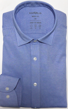 Marvelis Jerseyhemd Strukturiert Langarm 64cm, Body Fit -blau- 75648410 - Kopie