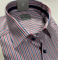 Preview: Marvelis Hemd Halbarm, Modern Fit - rot/marine/weiß- 72501235