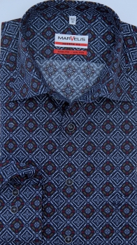 Preview: Marvelis Hemd extra lg. Arm 69cm, Modern Fit -indigo- 72906996