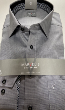Marvelis Hemd Langarm 64cm, Comfort Fit -grau- 70068463