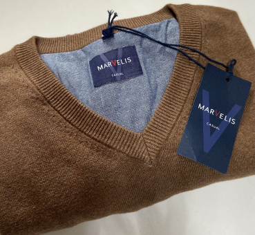 Marvelis Pullover V-Ausschnitt -braun- 19901027