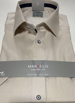 Marvelis Hemd Halbarm, Comfort Fit -beige- 70001228