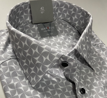 Marvelis Hemd Langarm 64cm, Comfort Fit -schwarz/weiß- 70381461