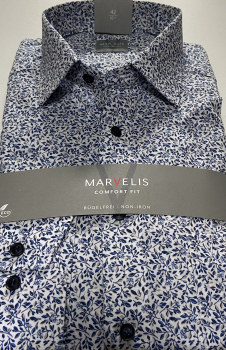 Marvelis Hemd Langarm 64cm, Comfort Fit -blau/beige/weiß- 70408422
