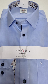 Marvelis Hemd extra langer Arm 69cm, Modern Fit -blau- 72468911