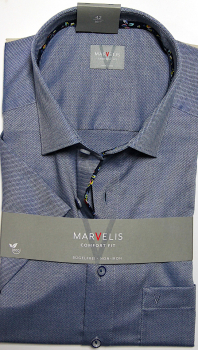 Marvelis Hemd Halbarm Comfort Fit -stahlblau- 70017218