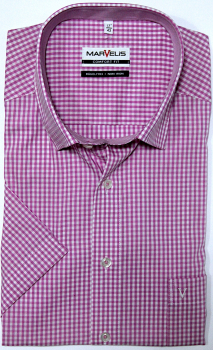 Marvelis Hemd Halbarm Comfort Fit -rosa/weiß- 70271281