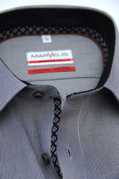 Marvelis Hemd Langarm 64cm, Modern Fit -schwarz- 72002468