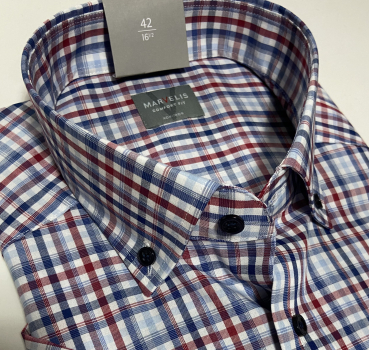 Marvelis Hemd Halbarm, Comfort Fit - rot/blau/weiß- 70821235