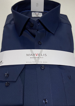 Preview: Marvelis Hemd extra lg. Arm 69cm, Modern Fit -marine- 72188918