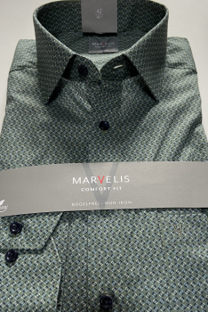 Marvelis Hemd Langarm 64cm, Comfort Fit -beige/grün/blau- 70258447