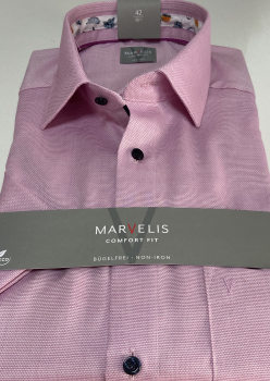 Preview: Marvelis Hemd Halbarm Comfort Fit -fuchsia- 70071295