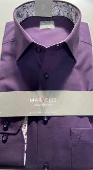 Marvelis Hemd Langarm 64cm, Comfort Fit -violett- 70468494