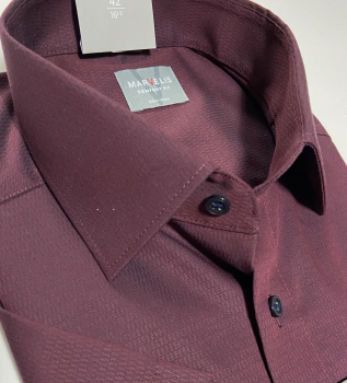 Marvelis Hemd Halbarm Modern Fit -bordo- 72081235