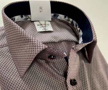 Marvelis Hemd extra lg. Arm 69cm, Modern Fit -bordo- 72042938