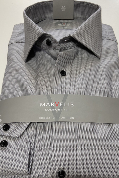 Marvelis Hemd Langarm 64cm, Comfort Fit -grau- 70422462
