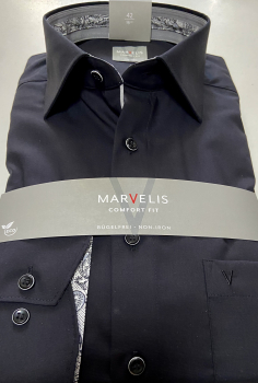 Marvelis Hemd Langarm 64cm, Comfort Fit -schwarz- 70702468
