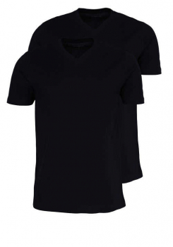 Marvelis  T-Shirt Doppel 281768 schwarz V-Ausschnitt
