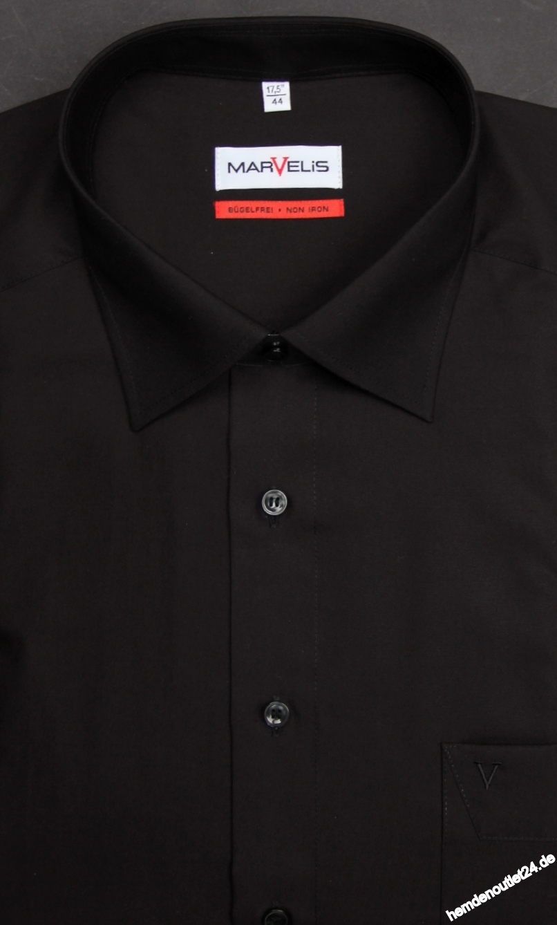 Marvelis Hemd Comfort Fit - Bügelfrei Baumwolle Bordeaux