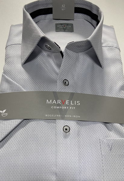 Marvelis Hemd Halbarm Comfort Fit -silber- 70041261