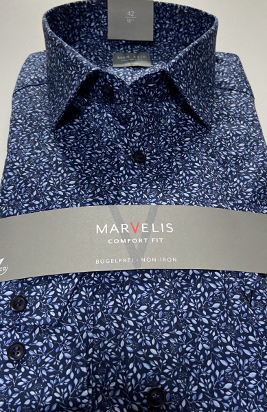 Marvelis Hemd Langarm 64cm, Comfort Fit -marine/blau- 70408418