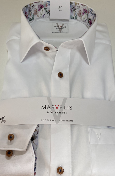 Marvelis Hemd extra lg. Arm 69cm, Modern Fit -weiß- 72001910