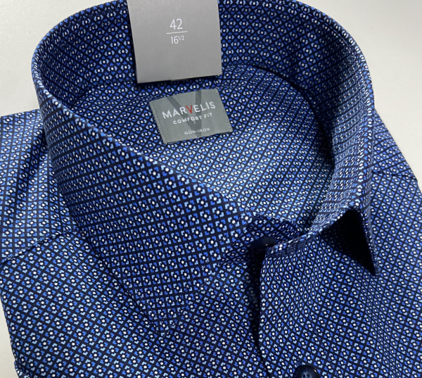 Marvelis Hemd Halbarm, Comfort Fit - marine/blau- 70301218