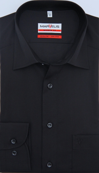 Marvelis Hemd extra lg. Arm 69cm Modern Fit -schwarz- 47006968