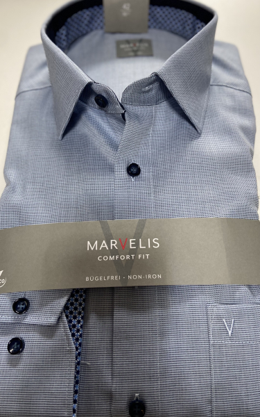 Marvelis Hemd Langarm 64cm, Comfort Fit -blau- 70068411