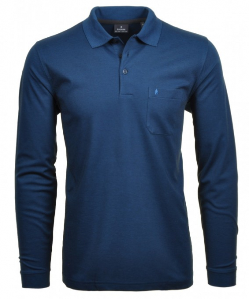 Softknitpolo Langarm 540291-793 Fb. Blau