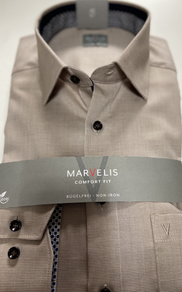 Marvelis Hemd Langarm 64cm, Comfort Fit -beige- 70068422