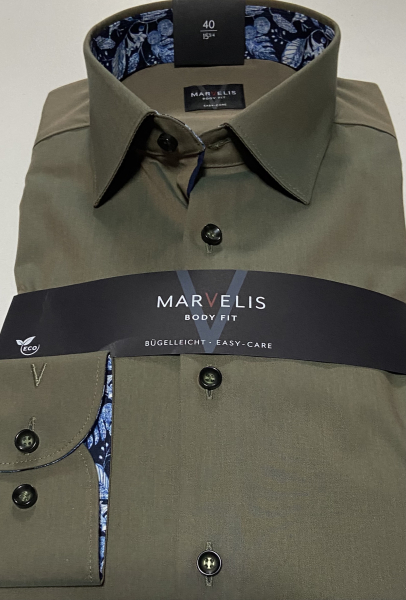 Marvelis Hemd Extra langer Arm 69cm, Body Fit -khaki- 75248948