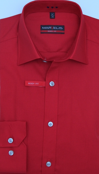Marvelis Hemd  Body Fit Halbarm -rot- 67991233