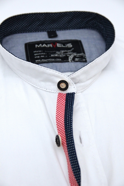 Marvelis Trachtenhemd Langarm 64cm Modern Fit -weiß- 69002400