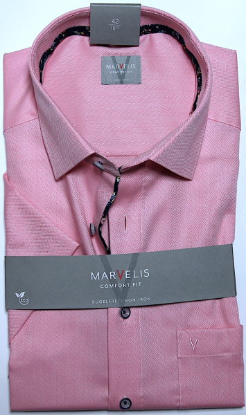Marvelis Hemd Halbarm Comfort Fit -rose- 70017230