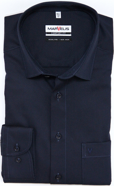 Marvelis Hemd Langarm 64cm, Comfort Fit -marine- 70823418