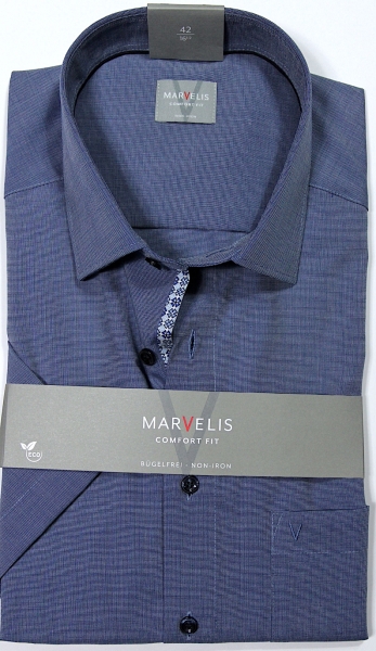Marvelis Hemd Halbarm, Comfort Fit -stahlblau- 70887214