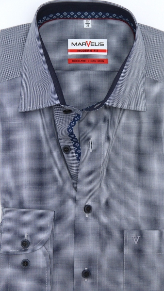 Marvelis Hemd Langarm 64cm, Modern Fit -marine- 72002418
