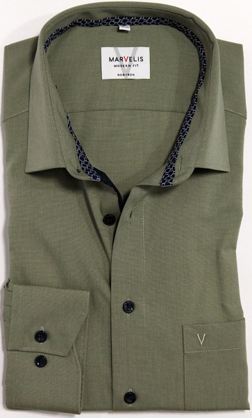 Marvelis Hemd extra lg. Arm 69cm, Modern Fit -khaki- 72005947