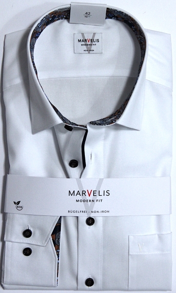 Marvelis Hemd extra langer Arm 69cm, Modern Fit -weiß- 72136900