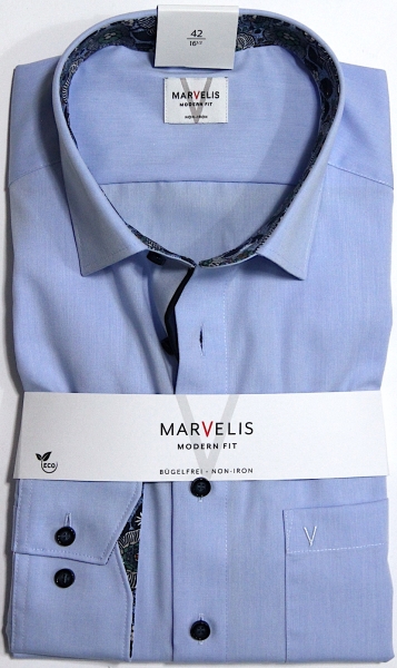 Marvelis Hemd extra langer Arm 69cm, Modern Fit -blau- 72136911