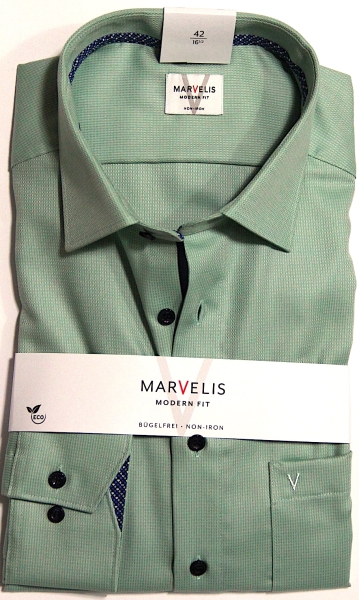Marvelis Hemd extra lg. Arm 69cm, Modern Fit -grün- 72227945