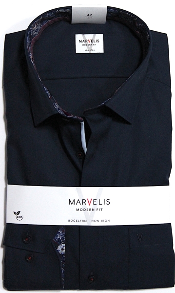 Marvelis Hemd extra langer Arm 69cm, Modern Fit -marine- 72587918