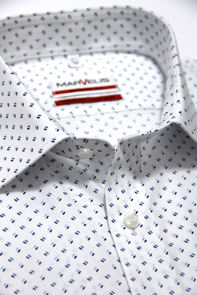 Marvelis Hemd Langarm 64cm, Modern Fit -marine/blau/weiß- 72827411