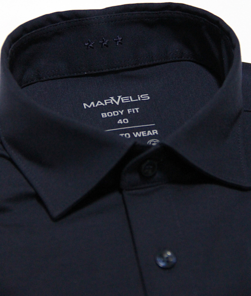 Marvelis Jerseyhemd Glatt extra lg. Arm 69cm, Body Fit -marine- 75628918