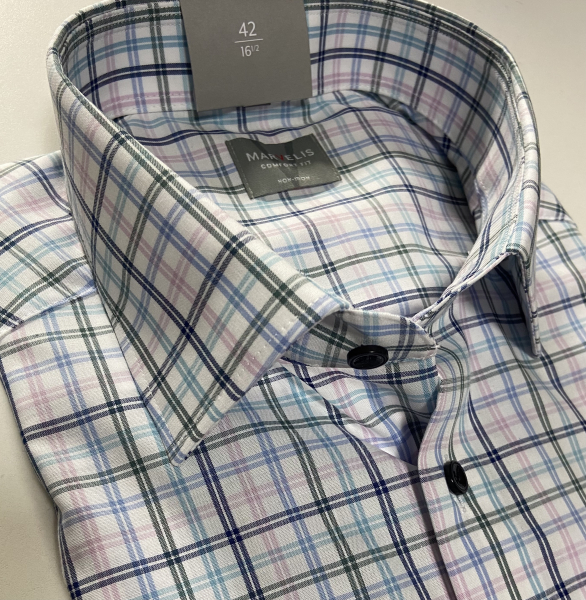 Marvelis Hemd Halbarm, Modern Fit - rose/blau/grün/weiß- 72321245