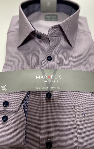 Marvelis Hemd Langarm 64cm, Comfort Fit -violett- 70068494