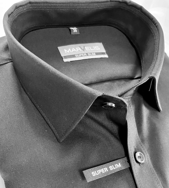Marvelis Hemd Super Slim Extra langer Arm 69cm -schwarz- 74006968