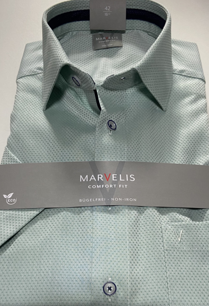 Marvelis Hemd Halbarm Comfort Fit -grün- 70041245